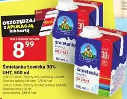 Twój Market Śmietanka Łowicka 30% UHT 500ml oferta