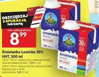 Twój Market Śmietanka Łowicka 30% UHT 500ml oferta