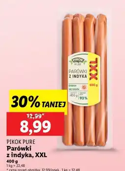 Lidl Parówki z indyka xxl Pikok Pure oferta