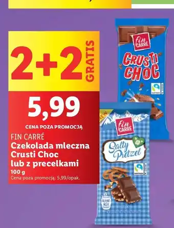 Lidl Czekolada ze słonymi preclami Fin Carre oferta