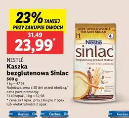 Lidl Kaszka zbożowa bezglutenowa Nestle Sinlac oferta