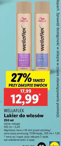 Lidl Lakier do włosów fullness volume Wellaflex oferta