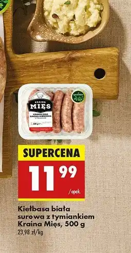 Biedronka Kiełbasa biała z tymiankiem Kraina mięs oferta