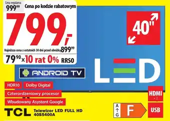 Media Expert Telewizor TCL oferta