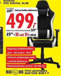 Media Expert Fotel gamingowy Mad Dog oferta