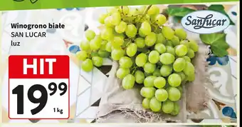 Intermarche Winogrona białe bezpestkowe Sanlucar oferta