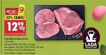 Biedronka Łopatka wieprzowa bez kości oferta