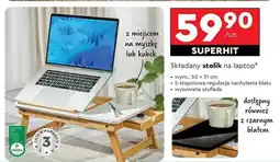 Biedronka Stolik na laptop ze składanymi nóżkami 50 x 31 cm Smukee oferta