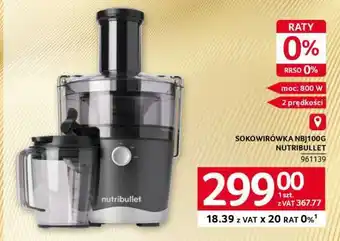 Selgros Sokowirówka NBJ100G Nutribullet oferta