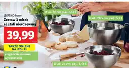 Lidl Zestaw 3 misek ze stali nierdzewnej oferta