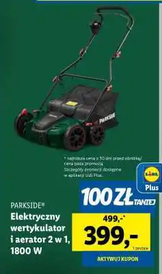Lidl PARKSIDE Elektryczny wertykulator i aerator 2 w 1, 1800 W oferta