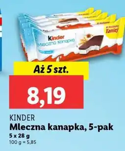 Lidl Kinder Mleczna kanapka, 5-pak oferta