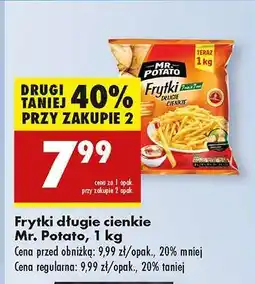 Biedronka Frytki długie cienkie Mr. Potato 1 kg oferta