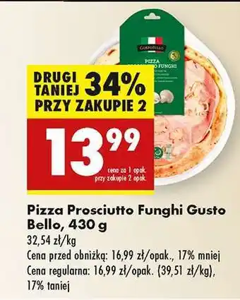 Biedronka Pizza Prosciutto Funghi Gusto Bello 430 g oferta