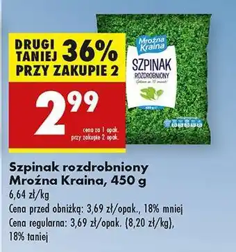 Biedronka Szpinak rozdrobniony Mroźna Kraina 450 g oferta