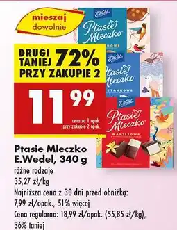 Biedronka PTASIE MLECZKO E.WEDEL, 340 G oferta