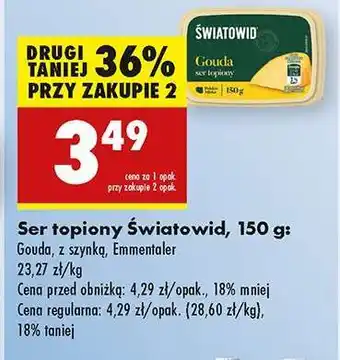 Biedronka Ser topiony Światowid, 150 g oferta