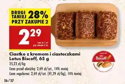Biedronka Ciastko z kremem i ciasteczkami Lotus Biscoff, 65 g oferta