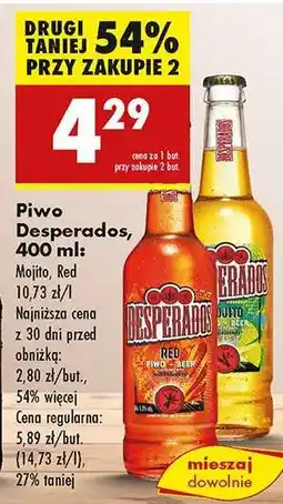 Biedronka Piwo Desperados, 400 ml oferta