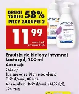 Biedronka Emulsja do higieny intymnej Lactacyd 200 ml oferta