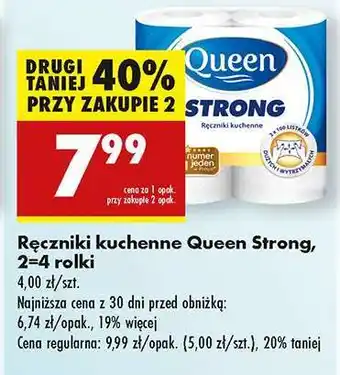 Biedronka Ręczniki kuchenne Queen Strong , 2-4 rolki oferta