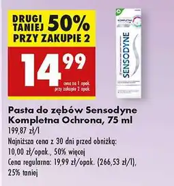 Biedronka Pasta do zębów Sensodyne Kompletna Ochrona, 75 ml oferta