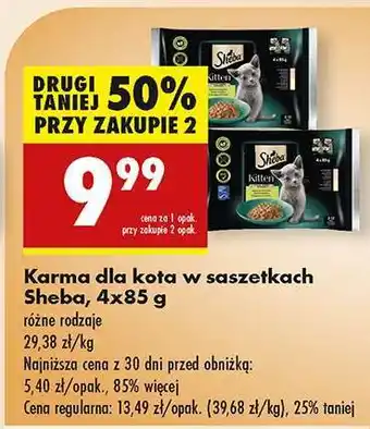 Biedronka Karma dla kota w saszetkach Sheba , 4x85 g oferta