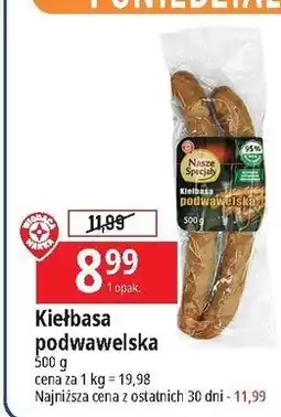 E.Leclerc Kiełbasa podwawelska Wiodąca Marka Nasze Specjały oferta