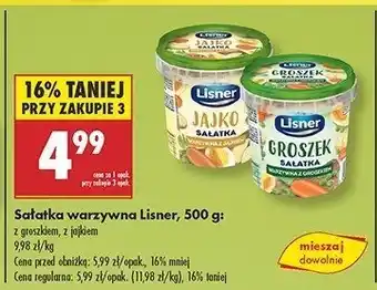 Biedronka Sałatka warzywna z groszkiem Lisner oferta