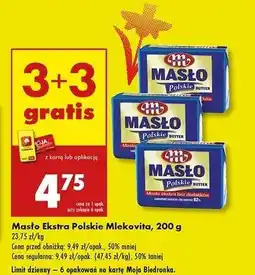 Biedronka Masło ekstra Mlekovita Polskie oferta