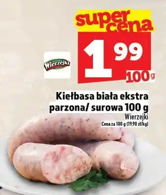 Topaz Kiełbasa biała ekstra parzona/surowa 100 g Wierzejki oferta