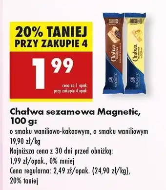 Biedronka Chałwa o smaku waniliowo-kakaowym Magnetic oferta