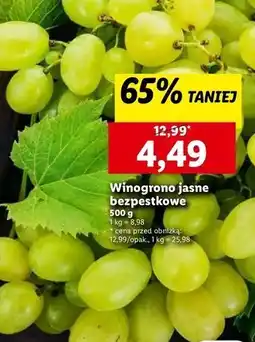 Lidl Winogrono jasne bezpestkowe oferta
