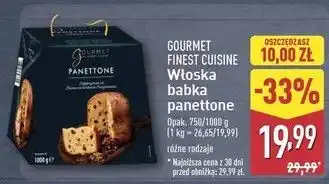 ALDI Babka panettone klasyczna Gourmet Finest Cuisine oferta