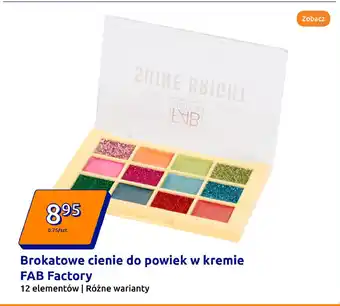Action Brokatowe cienie do powiek w kremie FAB Factory oferta