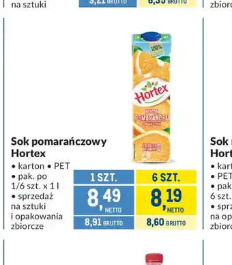 Makro Sok pomarańczowy Hortex oferta