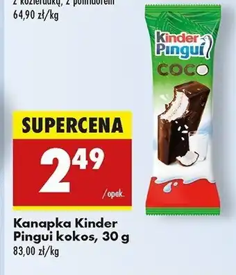 Biedronka Baton kokosowy Kinder pingui oferta