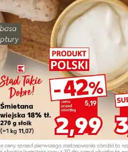 Kaufland Smietana wiejska 18% tł. oferta