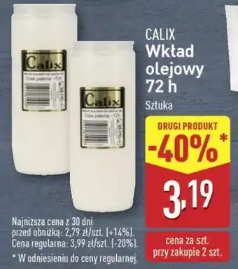 ALDI CALIX Wkład olejowy 72 h oferta