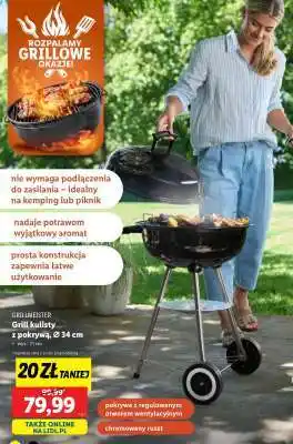 Lidl Grill kulisty z pokrywą Ø 34 cm oferta