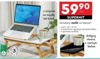 Biedronka Składany stolik na laptop oferta
