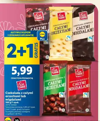 Lidl Czekolada biała z całymi orzechami laskowymi 1 SZT 100 G oferta