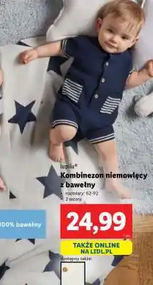 Lidl Kombinezon niemowlęcy z bawełny oferta