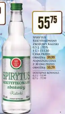 Dino SPIRYTUS REKTYFIKOWANY ZBOŻOWY KALISKI oferta