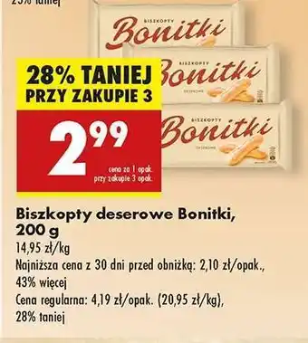 Biedronka Biszkopty deserowe Bonitki, 200 g oferta