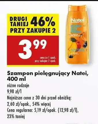 Biedronka Szampon pielęgnujący Natei, 400 ml oferta
