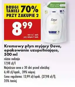 Biedronka Kremowy płyn myjący Dove, opakowanie uzupełniające, 500 ml oferta
