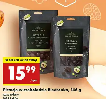 Biedronka Pistacje w czekoladzie Biedronka oferta