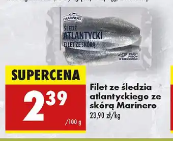 Biedronka Filet ze śledzia atlantyckiego ze skórą Marinero oferta