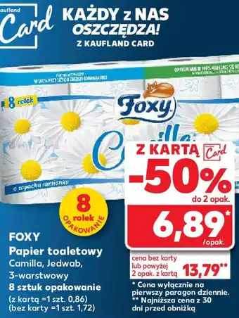 Kaufland Papier toaletowy Foxy Camilla, Jedwab oferta